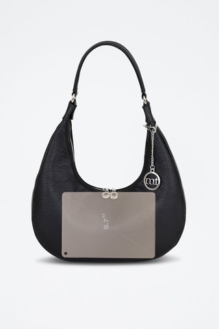 Sac porté épaule en cuir Beldiletto - Noir