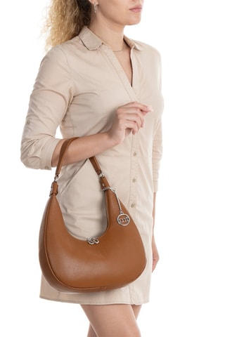 Sac porté épaule en cuir Beldiletto - Marron