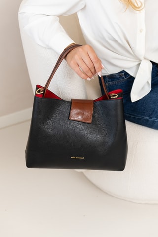Sac à main en cuir Fusetti - Noir