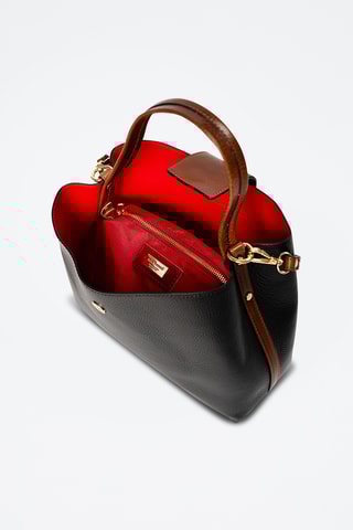 Sac à main en cuir Fusetti - Noir