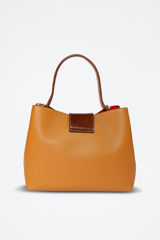 Sac à main en cuir Fusetti - Beige