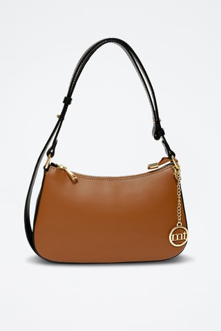 Sac à main en cuir Zubiani - Marron et noir
