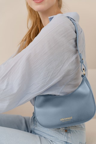 Sac bandoulière en cuir Farnese - Bleu