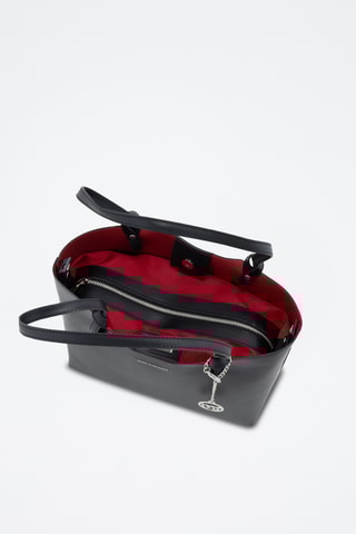 Sac porté épaule en cuir Zanella - Noir