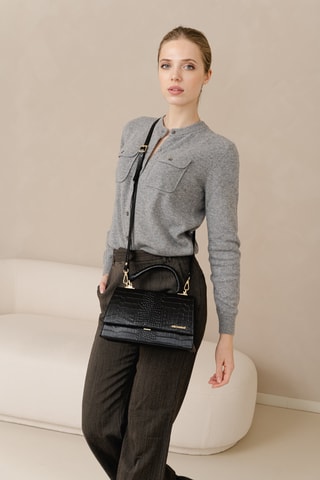 Sac à main en cuir Giacomo - Noir