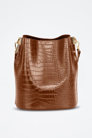 Sac seau en cuir Bacone - Beige