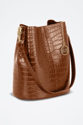 Sac seau en cuir Bacone - Beige