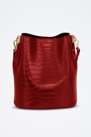 Sac seau en cuir Bacone - Rouge