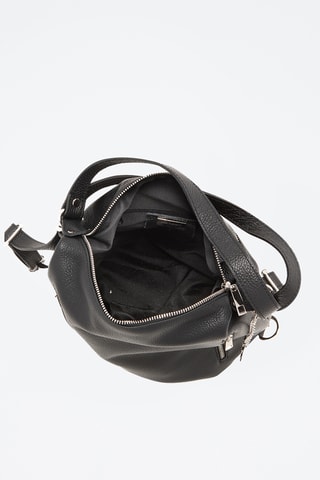 Sac porté épaule en cuir Giulianova - Noir