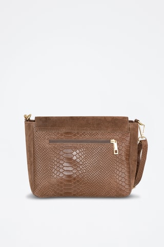 Sac bandoulière en cuir Dergano - Taupe