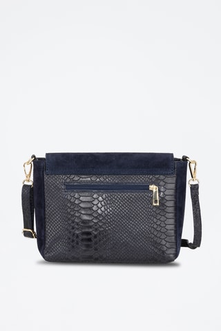 Sac bandoulière en cuir Dergano - Bleu