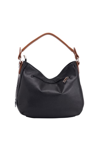 Sac porté épaile en cuir Molise - Marron et noir