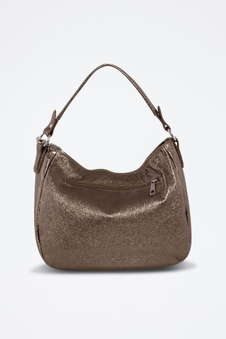 Sac porté épaile en cuir Molise - Argenté