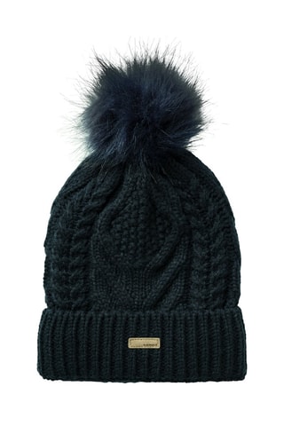 Gorro com pompom - Azul-noite
