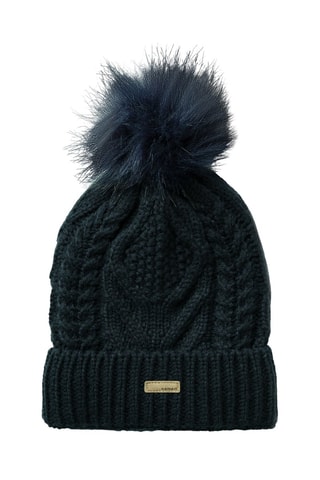 Gorro com pompom - Azul-noite