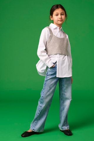 Calças de ganga wide legs - Azul - Kids Only Girl