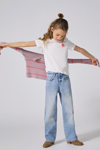 Top em algodão biológico - Branco - Kids Only Girl