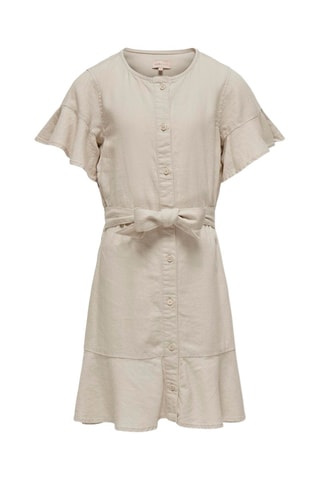Vestido-camisa de linho - Marfim