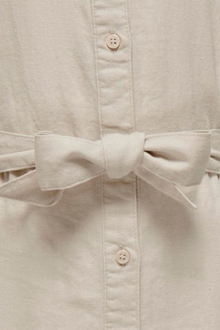 Vestido-camisa de linho - Marfim