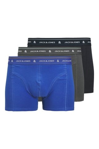 3 boxers - Azul-elétrico e caqui - Jack & Jones
