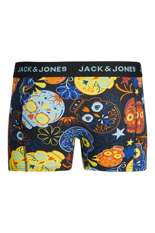 3 boxers em algodão biológico - Preto, amarelo e branco - Jack & Jones