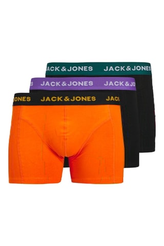 3 boxers - Laranja, azul-noite e preto - Jack & Jones Junior