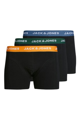 3 boxers - Preto e verde-escuro - Jack & Jones
