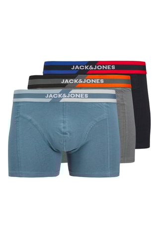 3 boxers - Azul-claro, cinzento e preto - Jack & Jones
