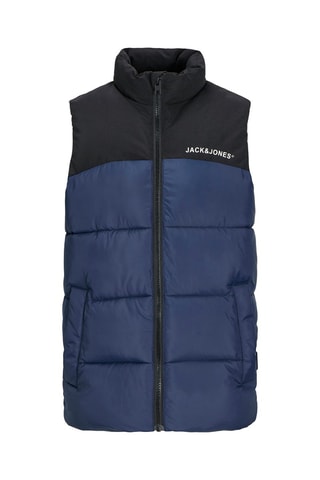 Colete acolchoado - Azul-marinho e preto