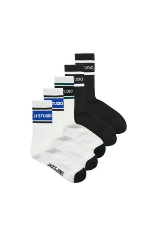 5 pares de meias - Branco e preto - Jack & Jones Junior
