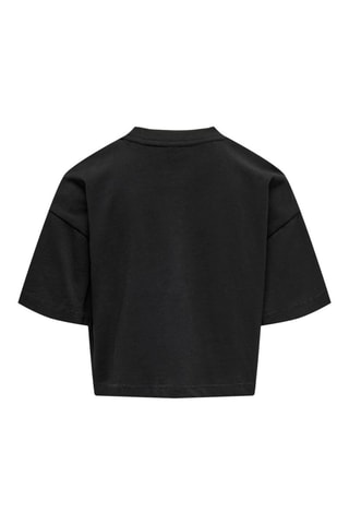 T-shirt em algodão biológico - Preto - Kids Only Girl
