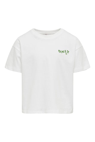 T-shirt em algodão biológico - Branco - Kids Only Girl