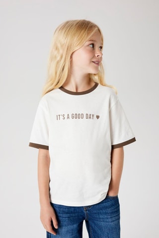 T-shirt em algodão biológico - Branco - Name It Kids