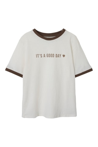 T-shirt em algodão biológico - Branco - Name It Kids