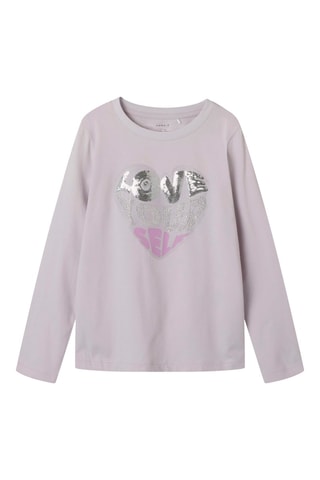Biologisch Katoenen T-shirt - Lichtpaars - Name It