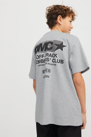 T-shirt de algodão biológico - Cinzento mesclado