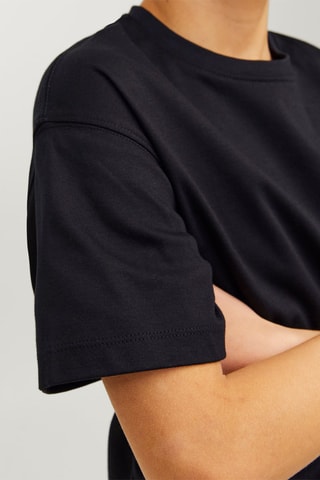 T-shirt relaxed de algodão biológico - Preto