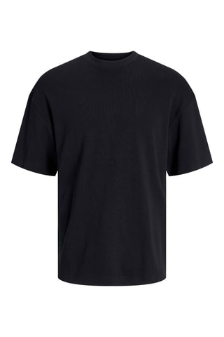 T-shirt relaxed de algodão biológico - Preto