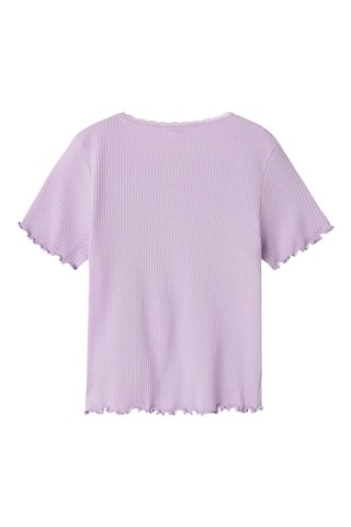 T-shirt Slim Fit - Paars - Name it Kids