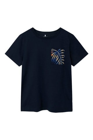 T-shirt em algodão biológico - Azul-noite - Name It Kids