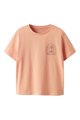 Biologisch Katoenen T-shirt - Perzikkleurig - Name it Kids