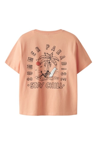Biologisch Katoenen T-shirt - Perzikkleurig - Name it Kids