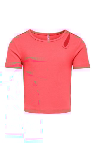 Biologisch Katoenen T-shirt - Koraalrood - Kids Only