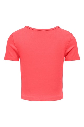 Biologisch Katoenen T-shirt - Koraalrood - Kids Only