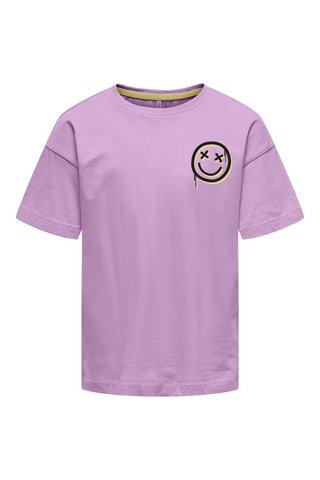 Biologisch Katoenen T-shirt - Paars - Kids Only