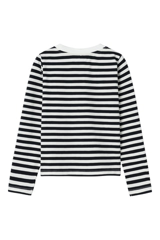 T-shirt em algodão biológico - Preto e branco