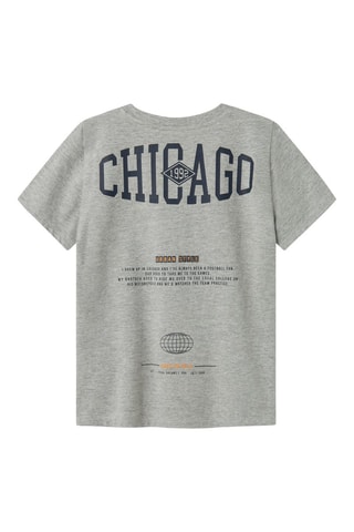 T-shirt em algodão biológico - Cinzento mesclado - Name It