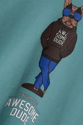 T-shirt em algodão biológico - Azul-pato - Name It