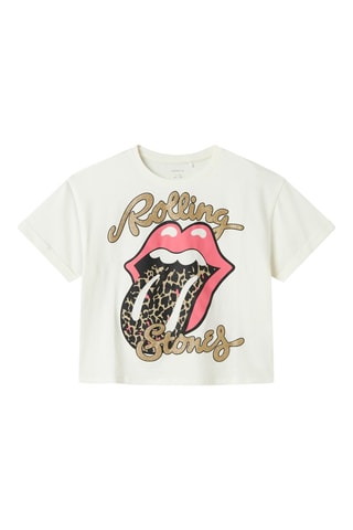T-shirt Rolling Stones - Wit - Name it