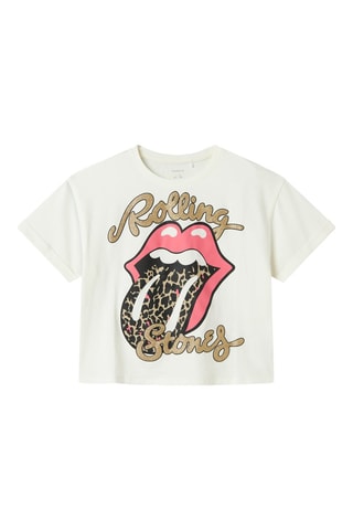 T-shirt Rolling Stones - Wit - Name it